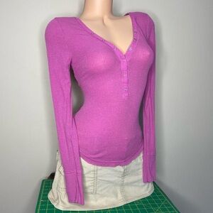 Urban Outfitters Pink Henley Long Sleeve Top 💗✨